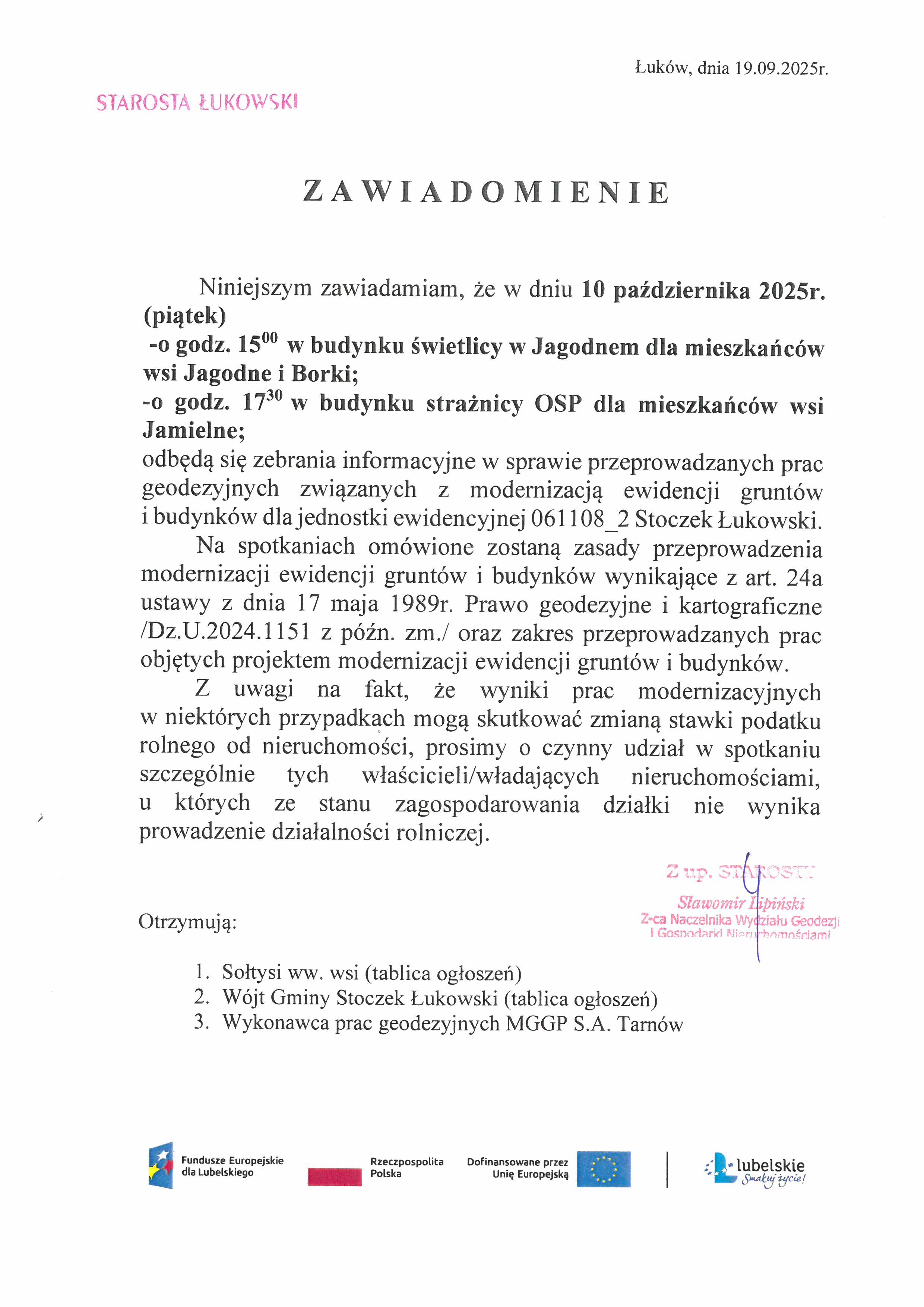 zawiadomienie