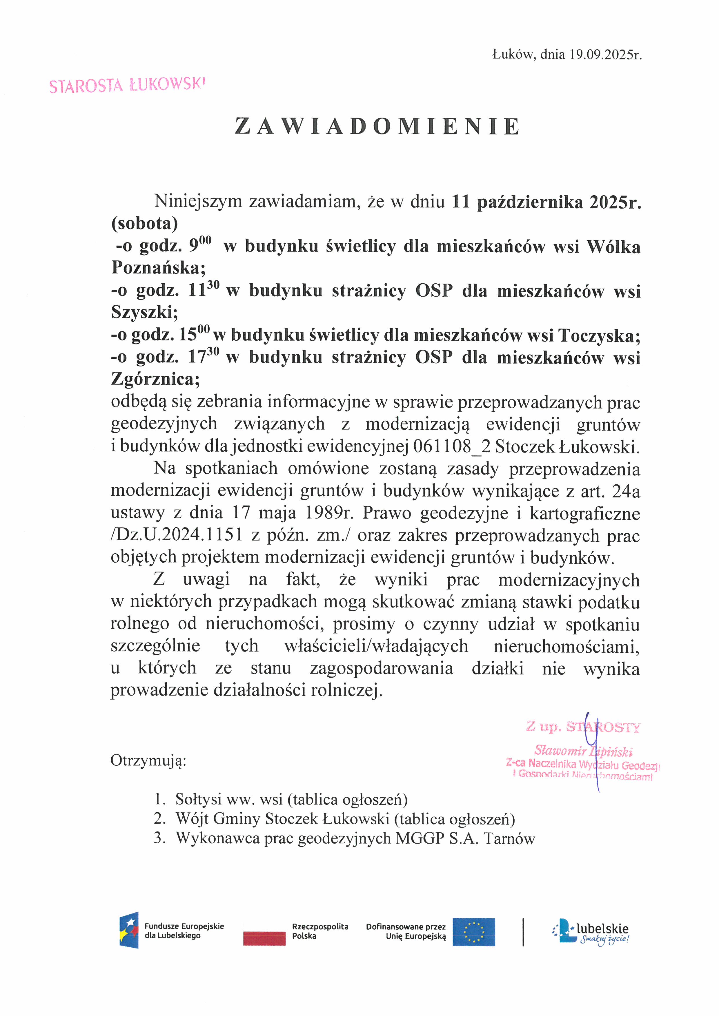 zawiadomienie