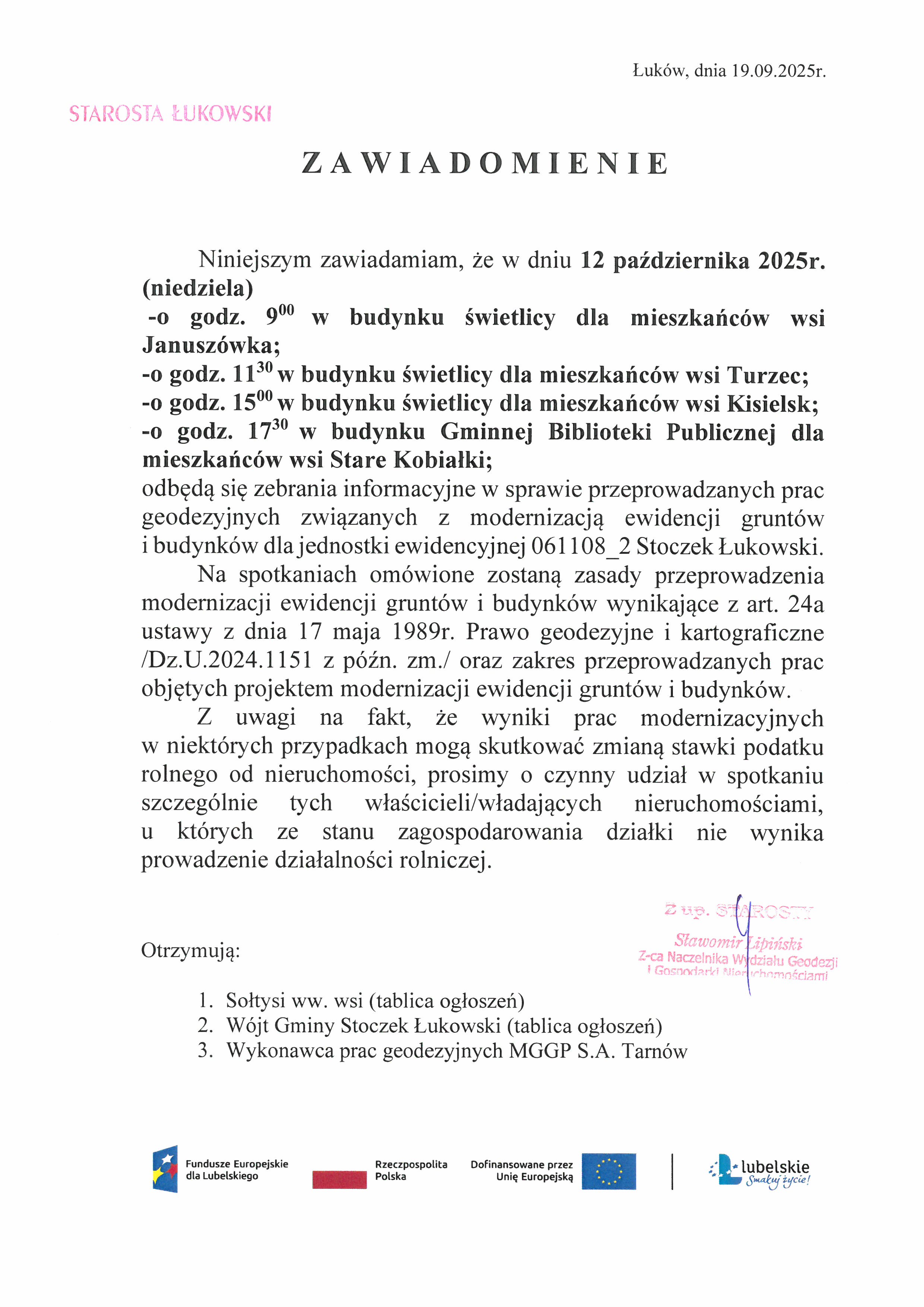 zawiadomienie